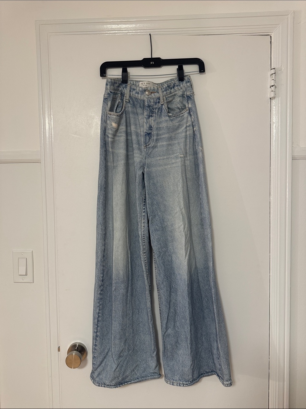 Rag and Bone Light Wash Miramar Terry sweatpant jeans - Picture 3 of 4